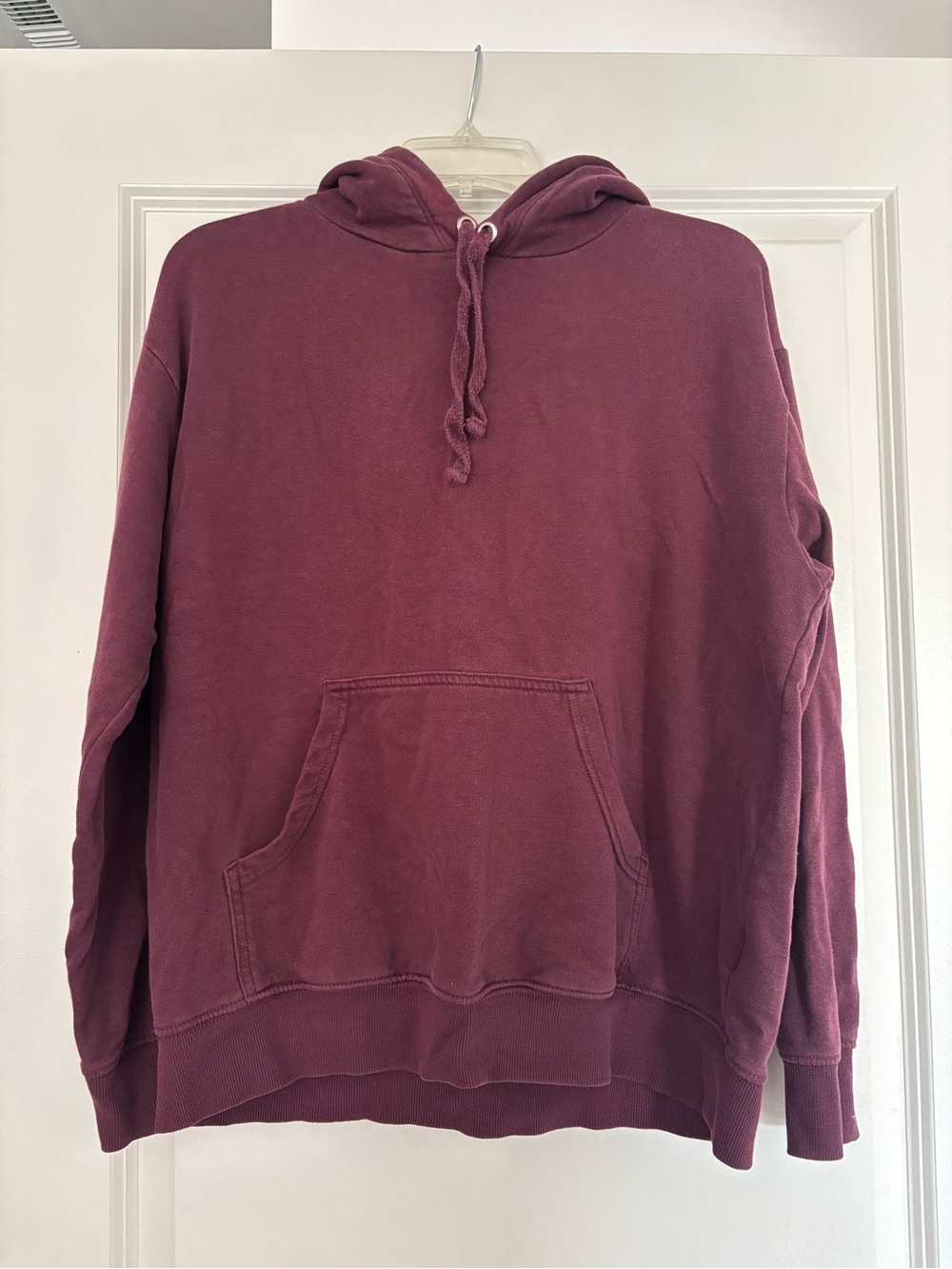 Maroon Hooded Pullover Sweatshirt
